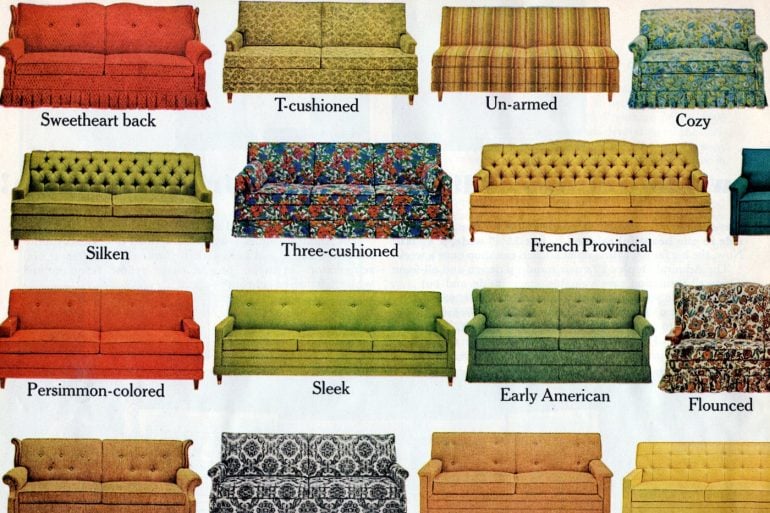 Vintage 60s Hide-a-Bed sofa from 1965