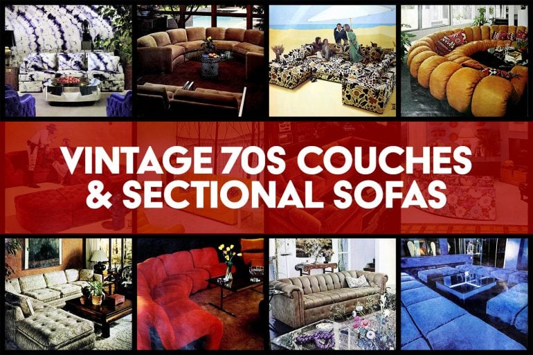 Vintage 70s couches at Click Americana