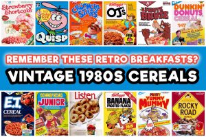 Vintage 80s cereal brands and flavors