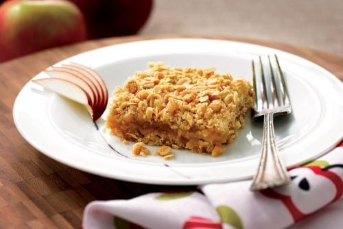 Vintage 90s Caramel apple oat squares dessert recipe