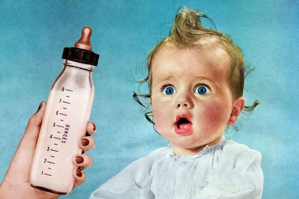 Vintage baby bottles