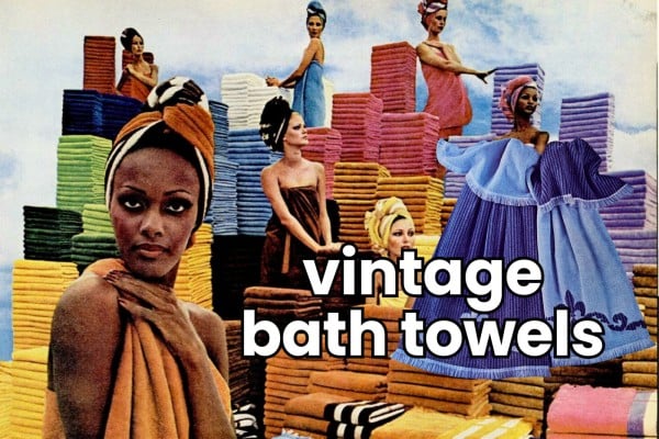 Vintage bath towels at ClickAmericana com