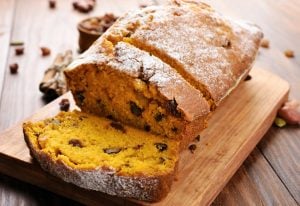 Vintage Bisquick pumpkin bread recipe with raisins and nuts