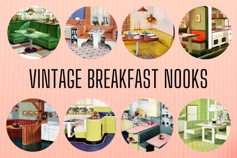 Vintage breakfast nook ideas for kitchens at ClickAmericana com
