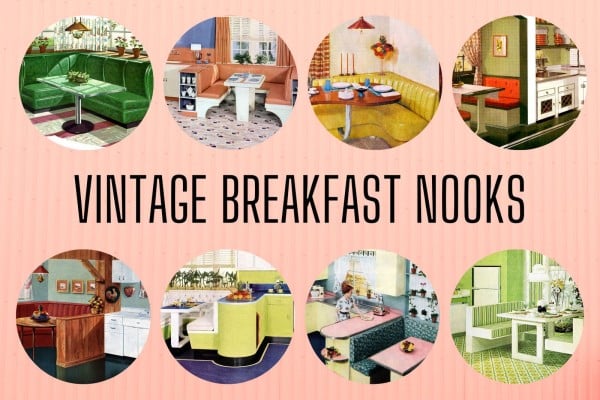 Vintage breakfast nook ideas for kitchens at ClickAmericana com