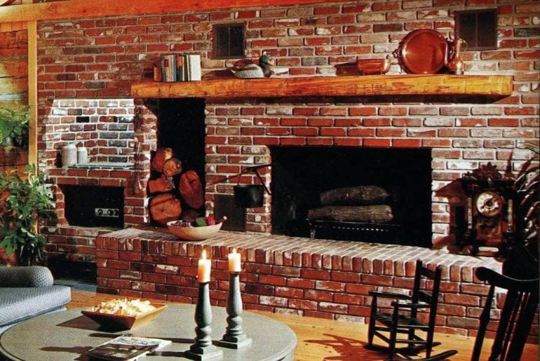 Vintage brick fireplaces styles and designs