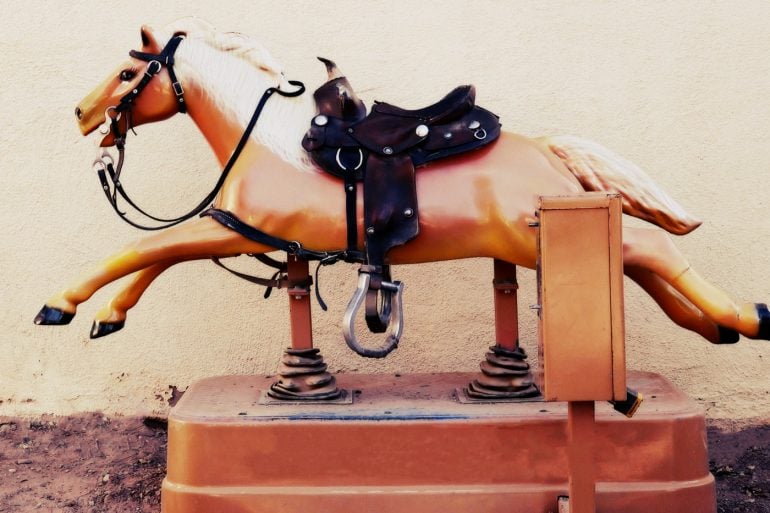 Vintage coin-operated horse ride