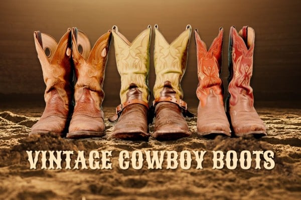 Vintage cowboy boots - western shoes at Click Americana
