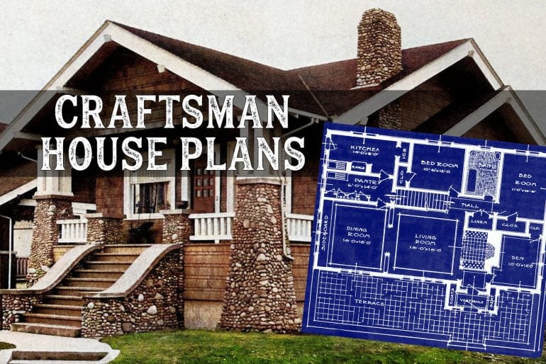 Vintage Craftsman house plans at ClickAmericana com