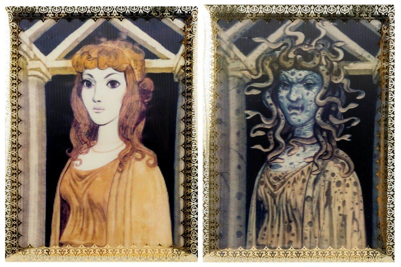 Vintage Disneyland lenticular changing portraits - Haunted Mansion 1999 - Medusa