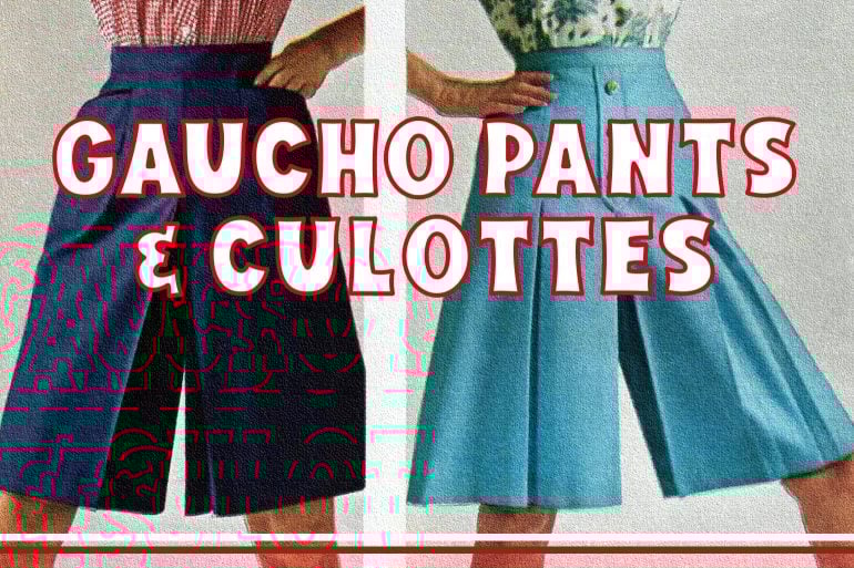 Vintage gaucho pants and culottes