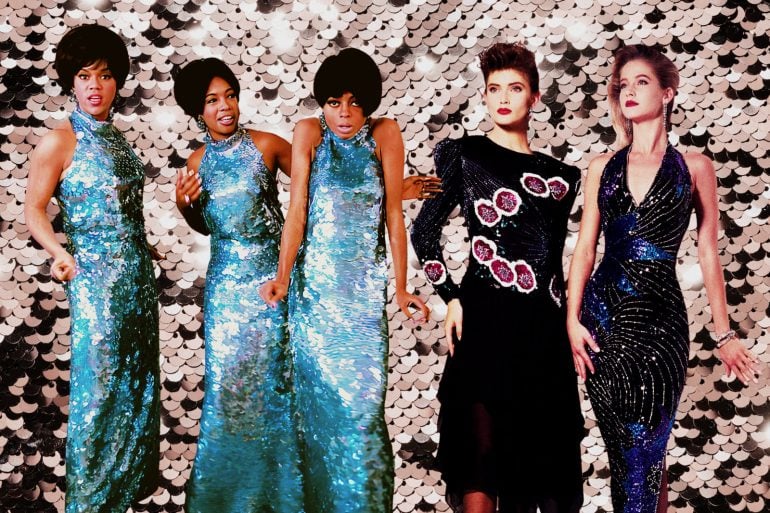 Vintage sequined dresses and gorgeous glittery accessories that dazzled