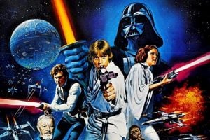 Vintage Star Wars movie poster from 1977