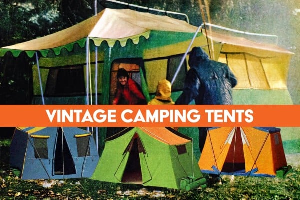Vintage tents and camping gear at Click Americana
